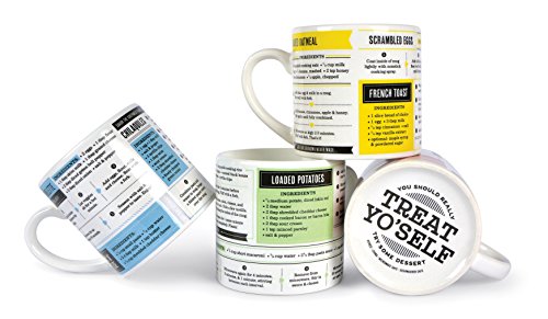 Microwavable Porcelain Recipe Mugs