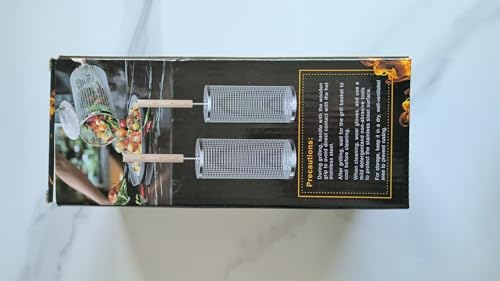 Set of Two Stainless Steel Grill Baskets