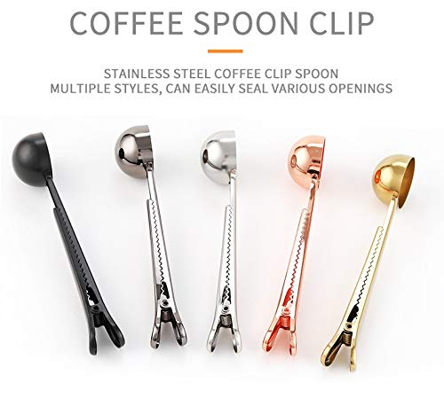 Coffee Scoop Clip - Gold - 2 Pack
