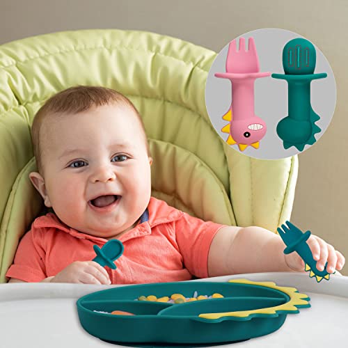 Suction Plates for Baby - Dinosaur Set