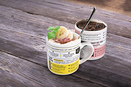Microwavable Porcelain Recipe Mugs