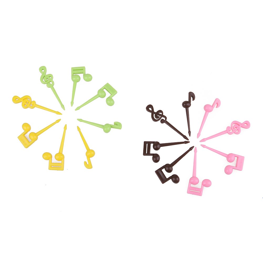 Musical Note Shape Fruit Forks - 16 PCS