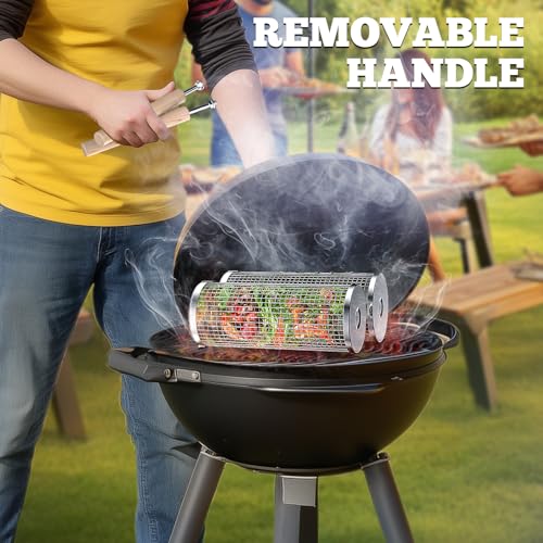 Set of Two Stainless Steel Grill Baskets