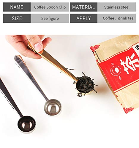 Coffee Scoop Clip - Gold - 2 Pack