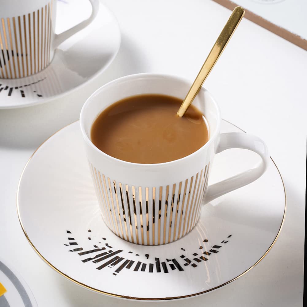 Coffee Cup and Saucer Set - Mirror Cup