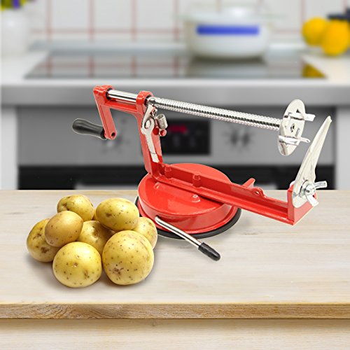 Manual Red Stainless Steel Potato Apple Slicer