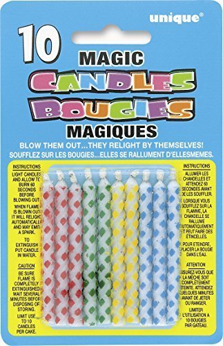Diamond Dot Magic Birthday Candles - 10 Count