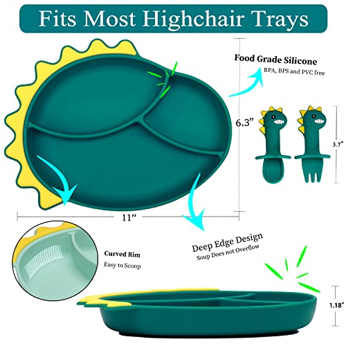 Suction Plates for Baby - Dinosaur Set