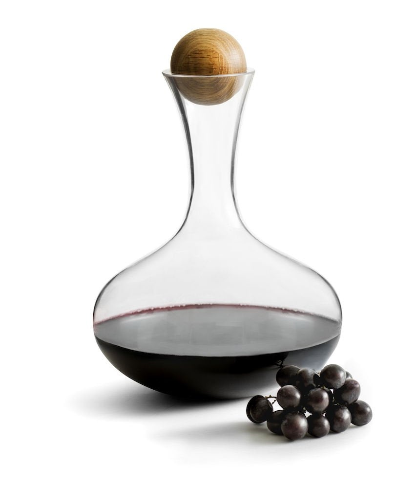 Wine Carafe with Oak Stopper - 67 oz