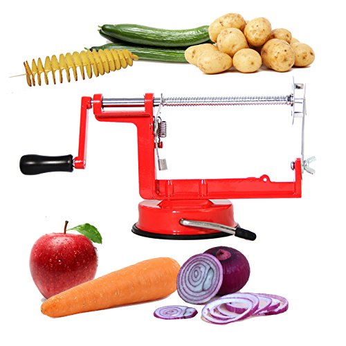 Manual Red Stainless Steel Potato Apple Slicer