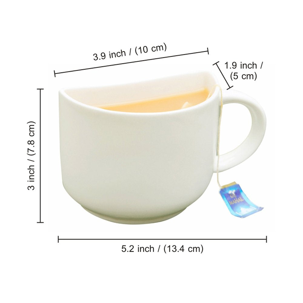 Handmade Ceramic Cups Set - Half White
