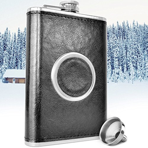 Premium Shot Flask with Collapsible Shot Glass
