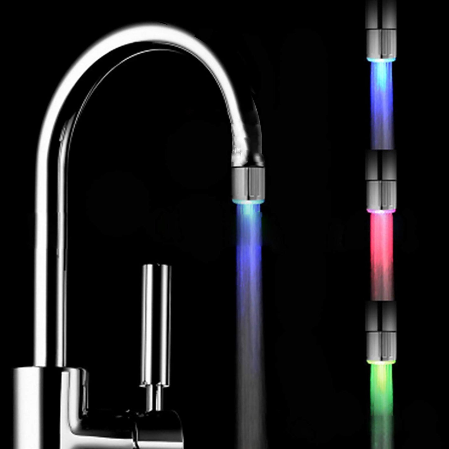 3-Color Gradient LED Water Faucet Light