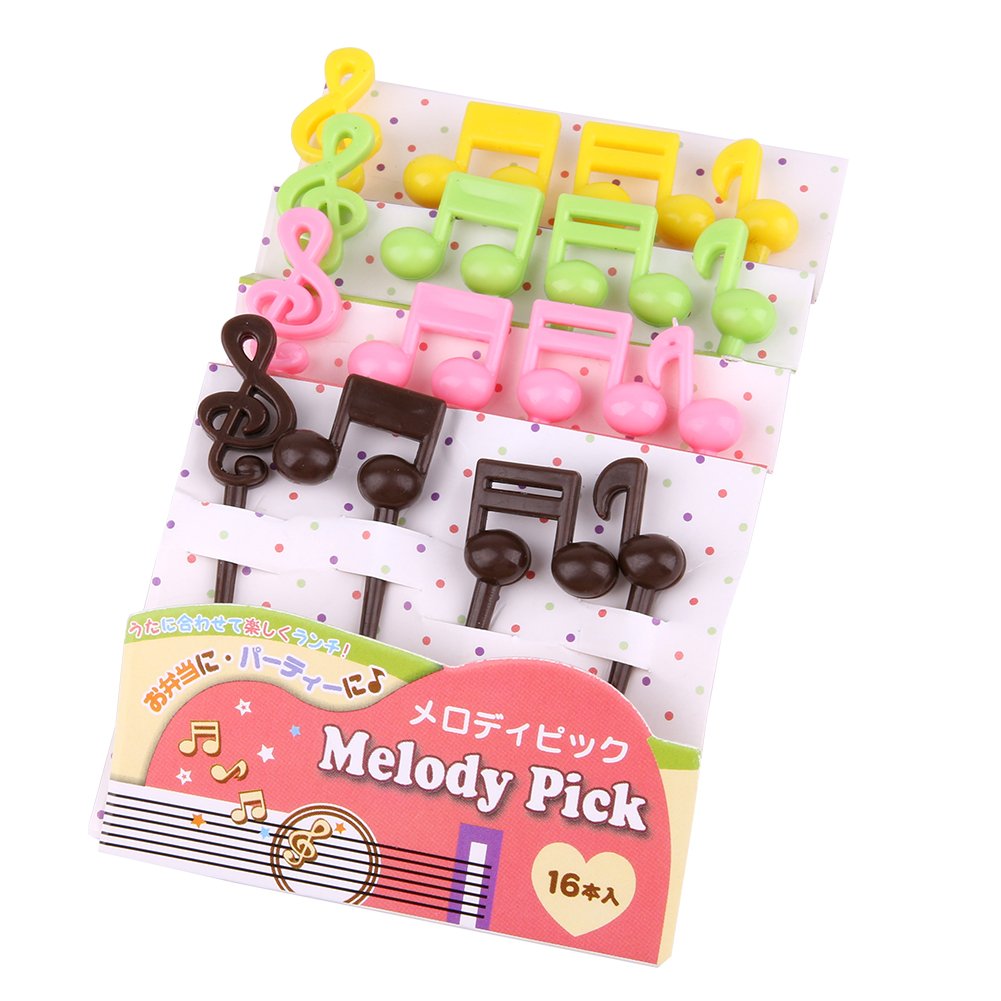 Musical Note Shape Fruit Forks - 16 PCS