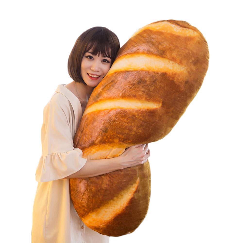 3D Bread Shape Plush Pillow
