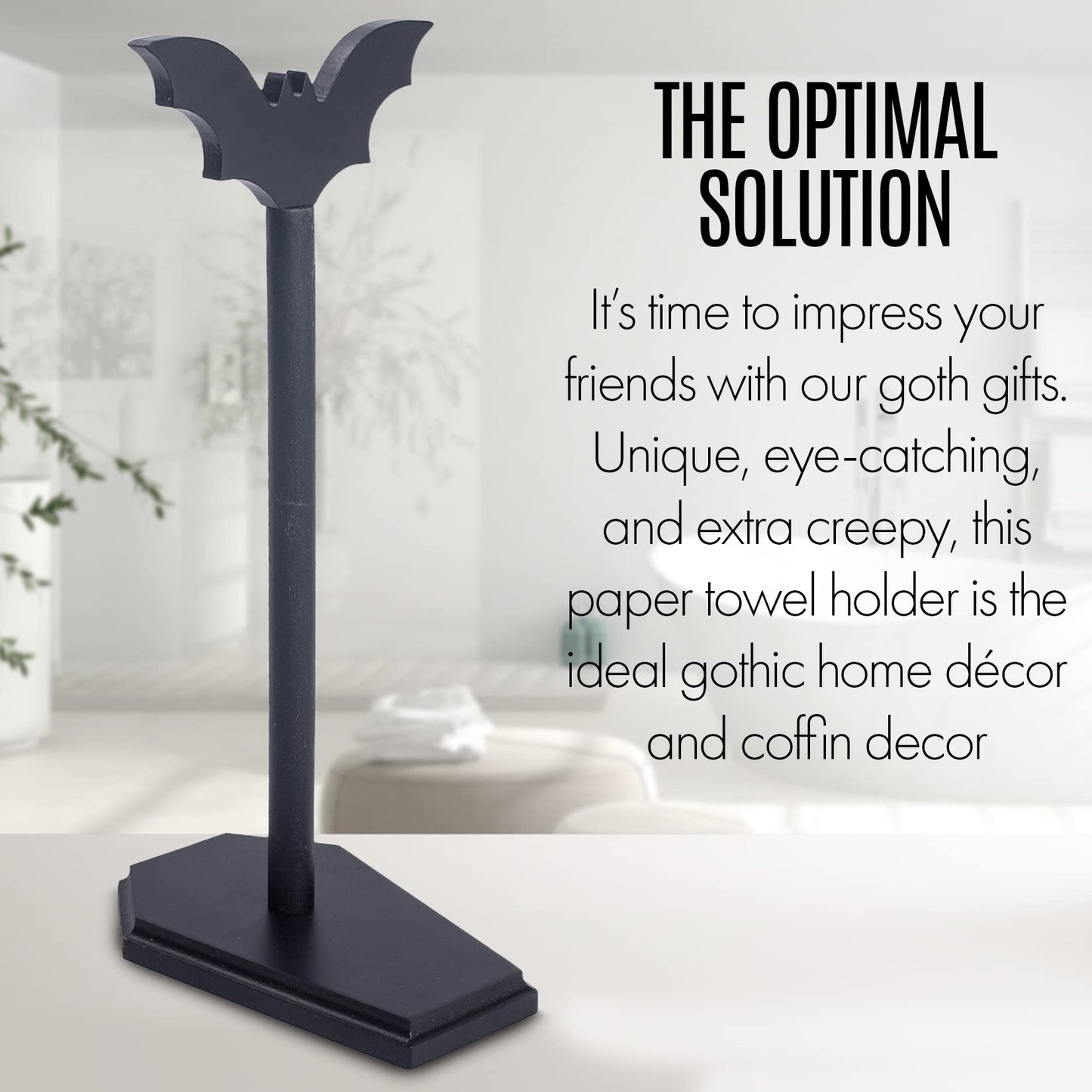 Bat Paper Towel Holder - Gothic Kitchen Decor