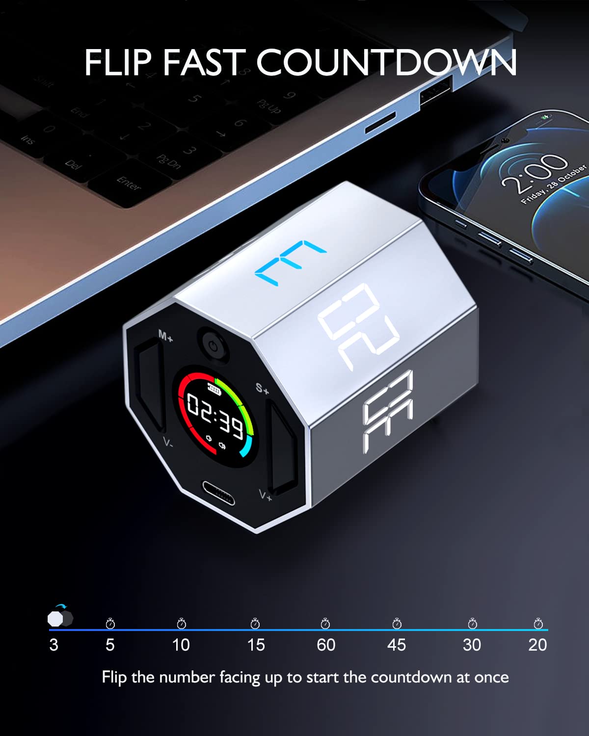 Magnetic Visual Timer for Office and Kitchen