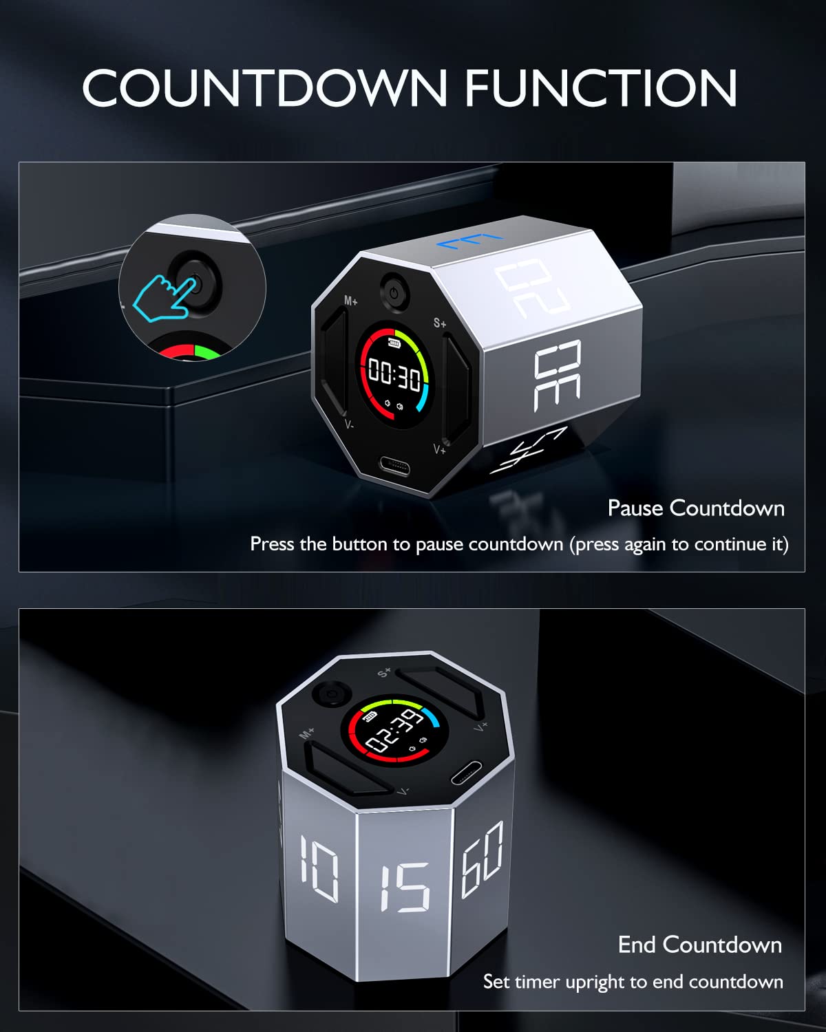 Magnetic Visual Timer for Office and Kitchen