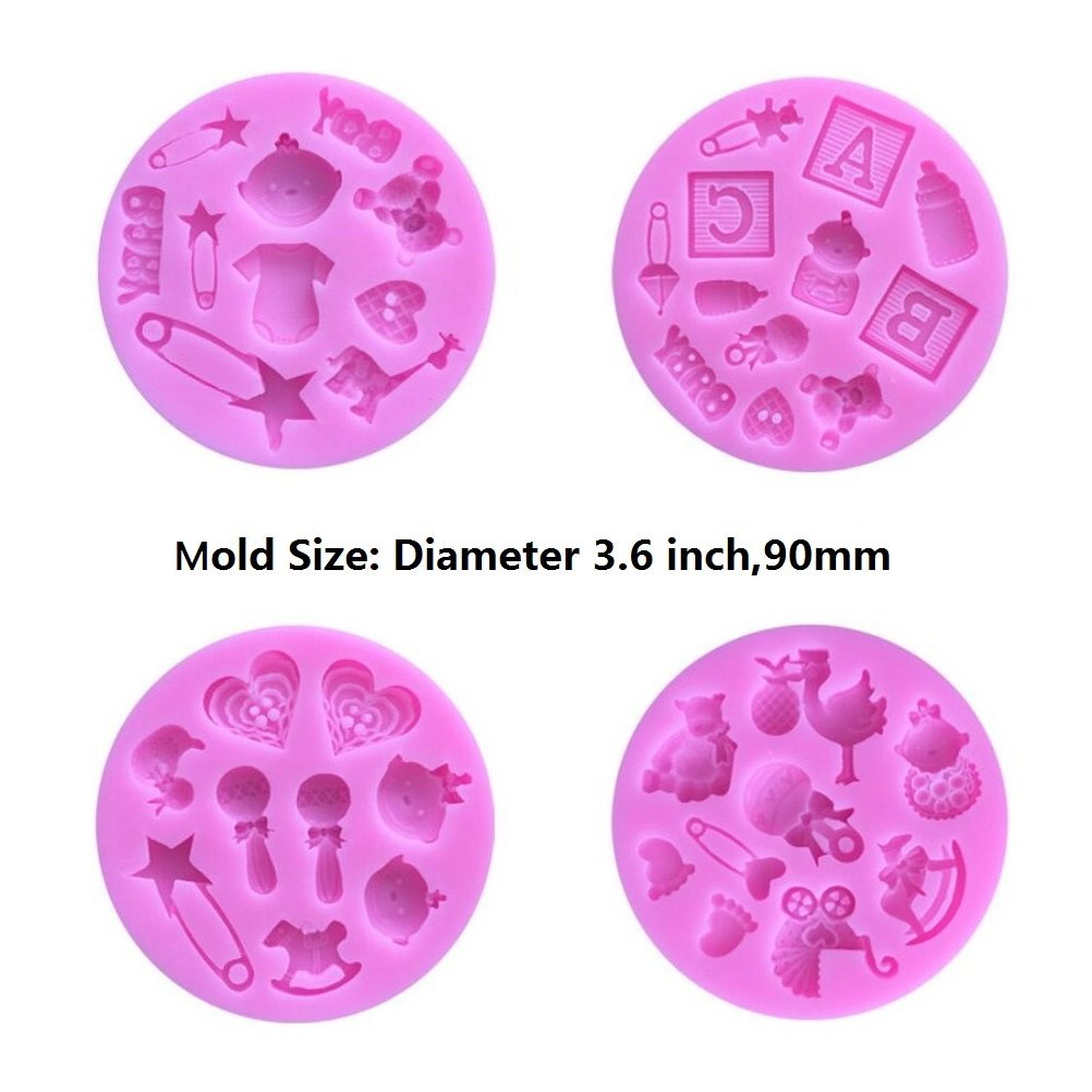 Baby Shower Mini Cake Fondant Molds