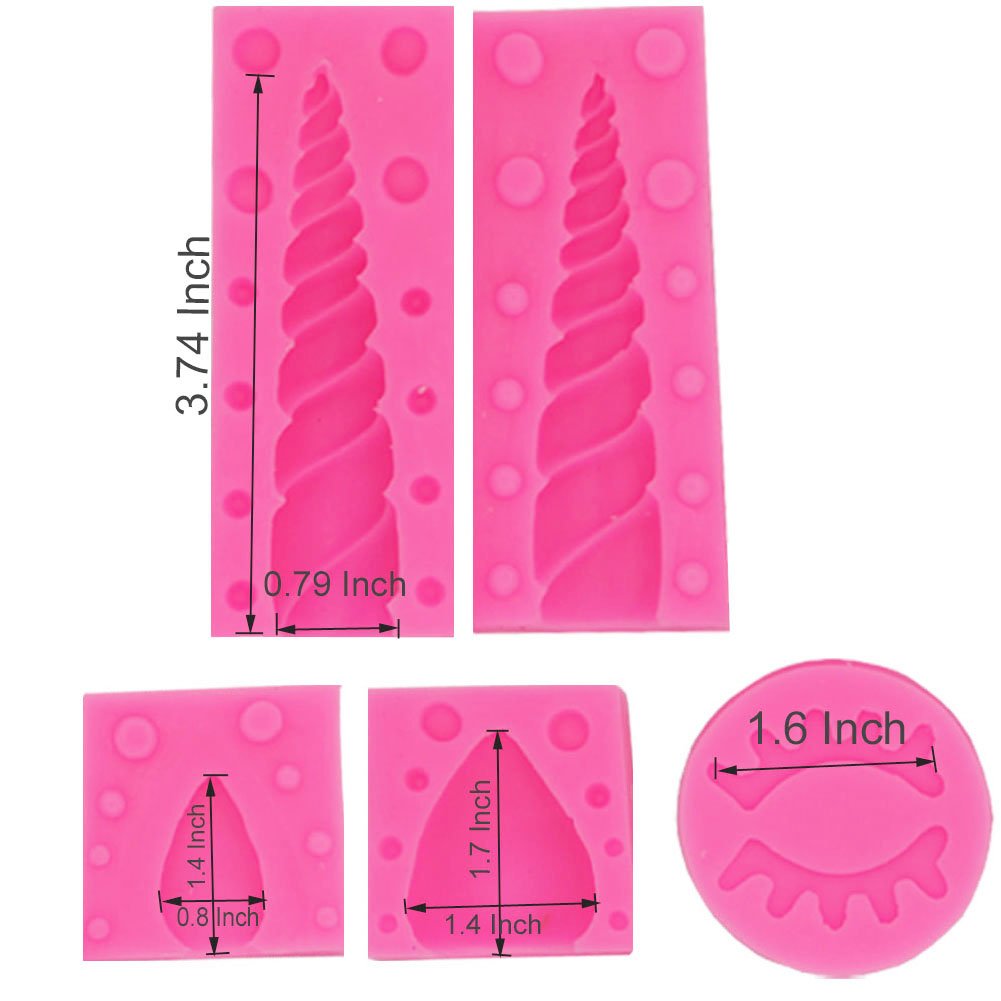 Unicorn Silicone Cake Topper Mold Set