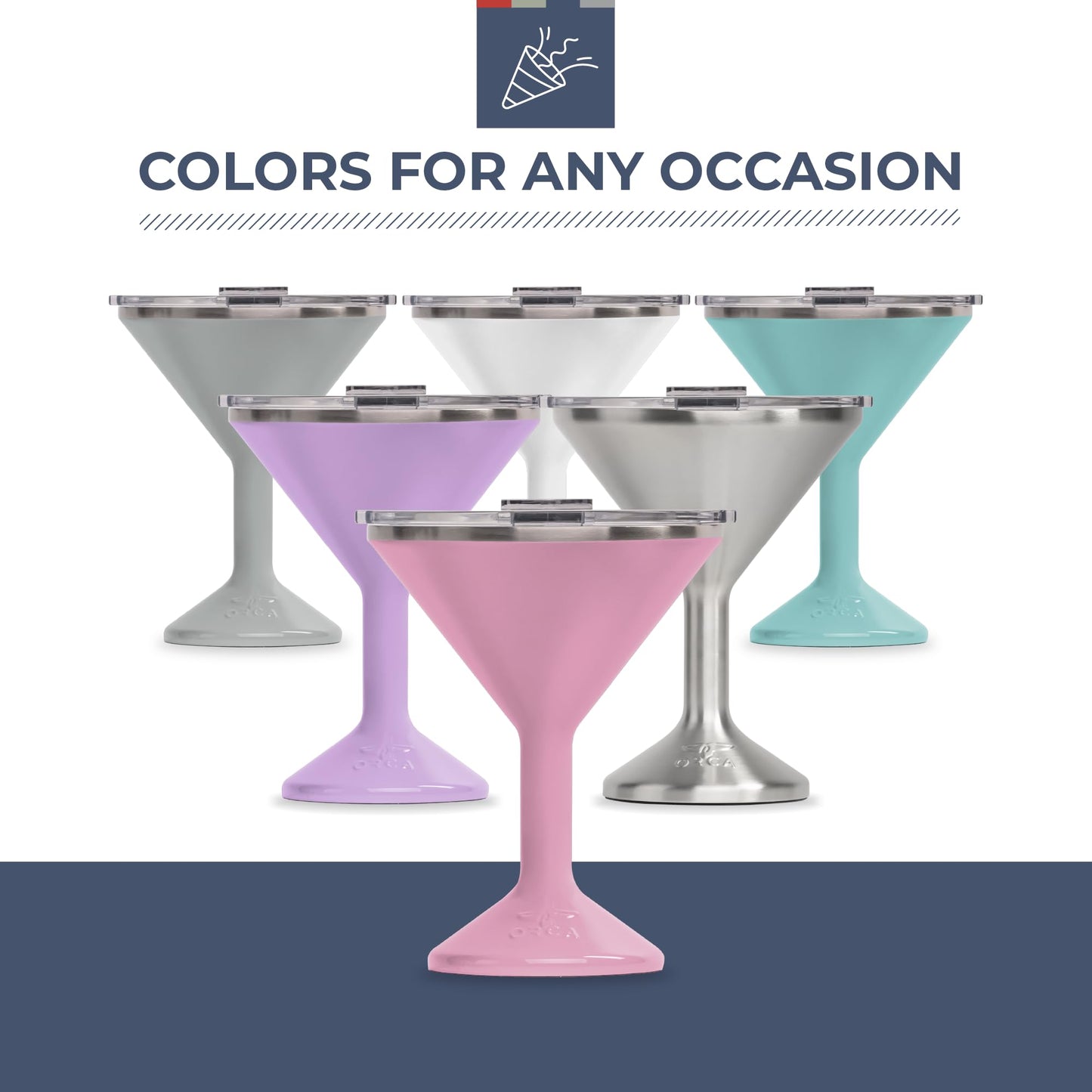 Stainless Steel Martini Glass - 13 oz