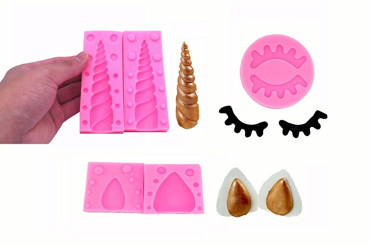 Unicorn Silicone Cake Topper Mold Set