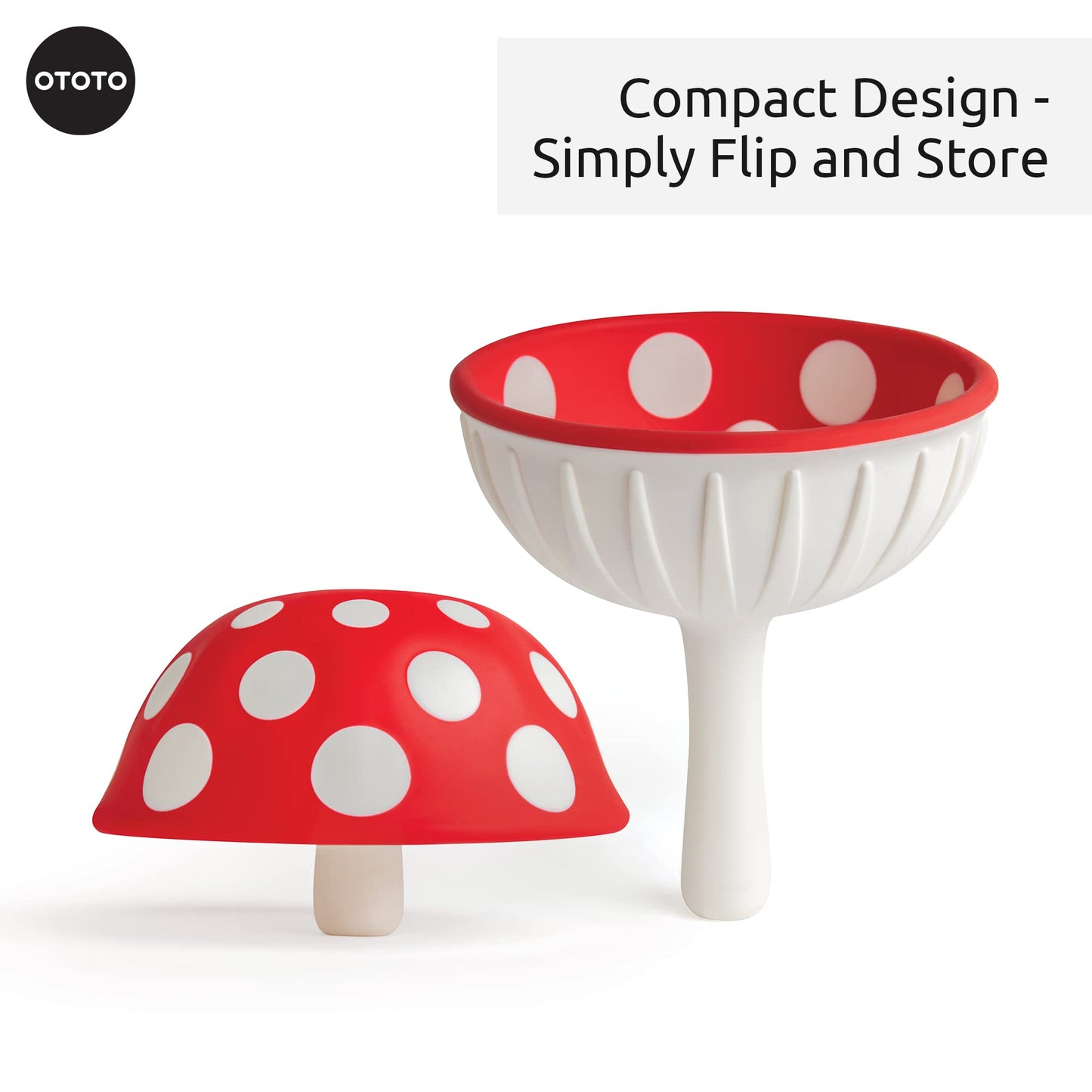 Foldable Small Kitchen Funnel - Mushroom