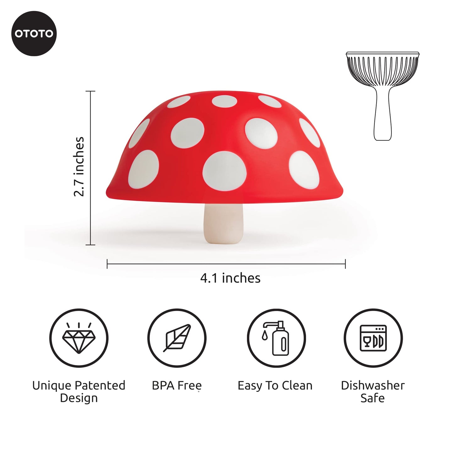 Foldable Small Kitchen Funnel - Mushroom