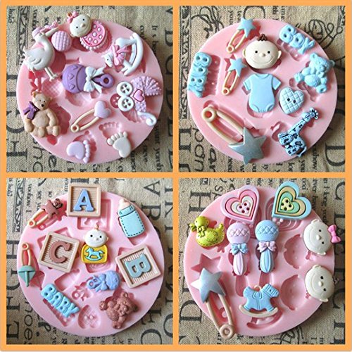 Baby Shower Mini Cake Fondant Molds