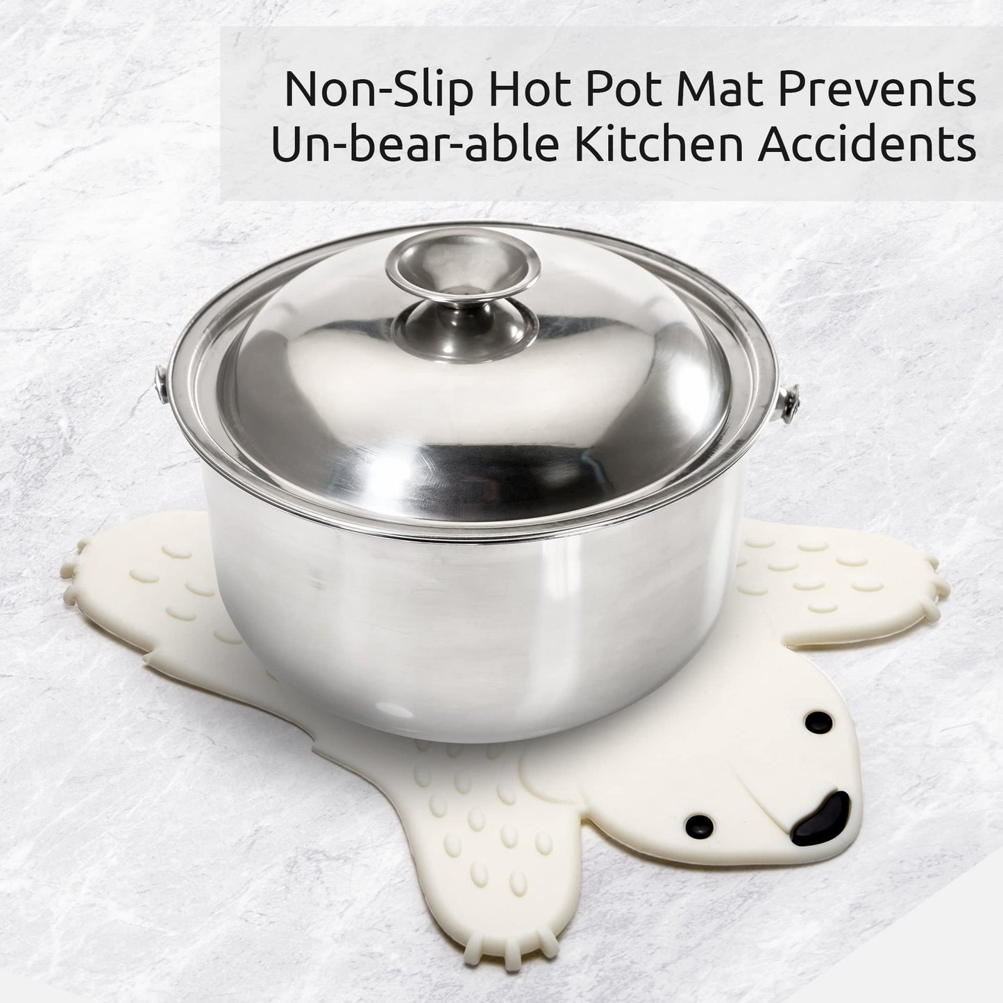 Trivet for Kitchen Counter - Grizzly White