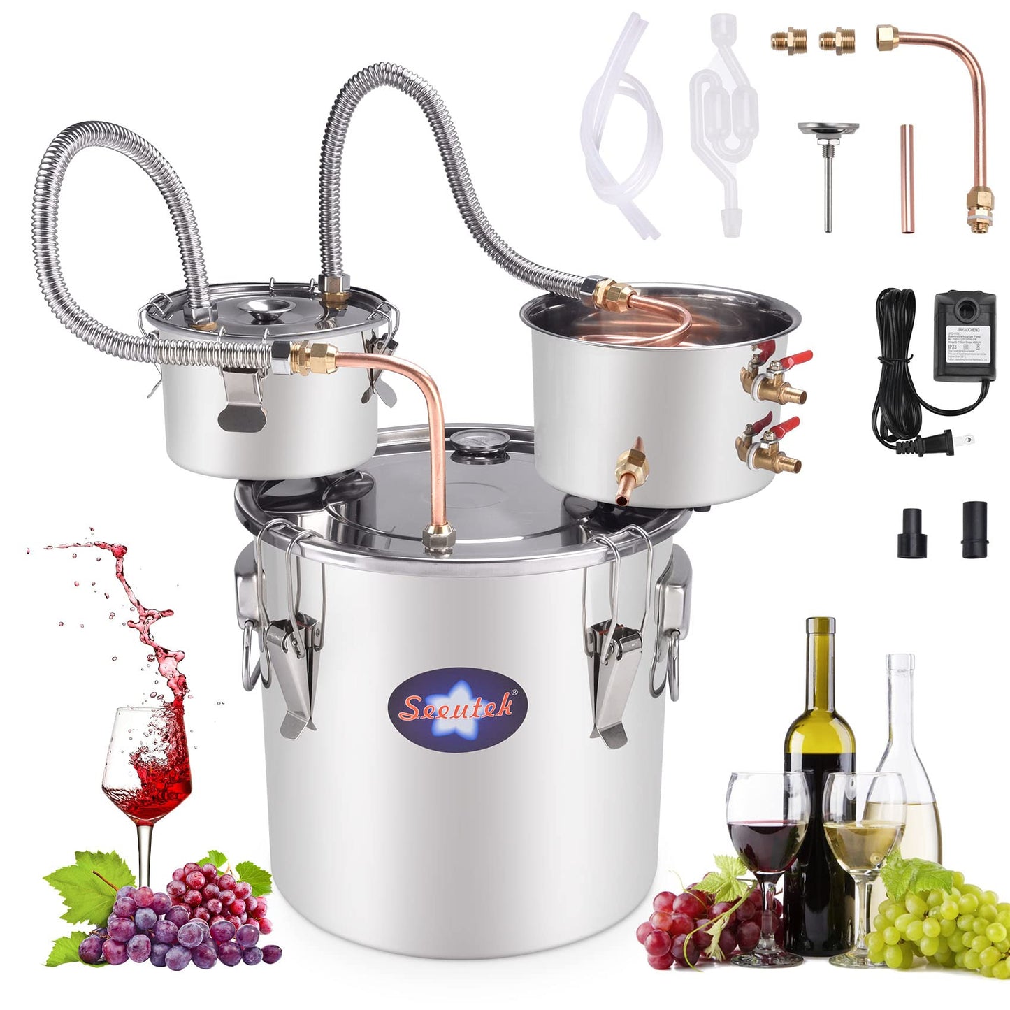 Alcohol Still 13.2Gal Stainless Steel Distiller