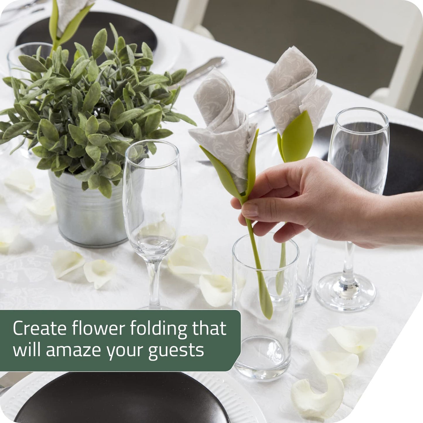 Bloom Napkin Holders for Tables - Set of 4