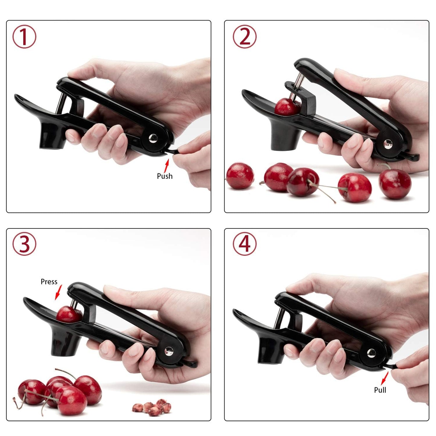 Cherry Pitter - Stainless Steel Handheld Tool