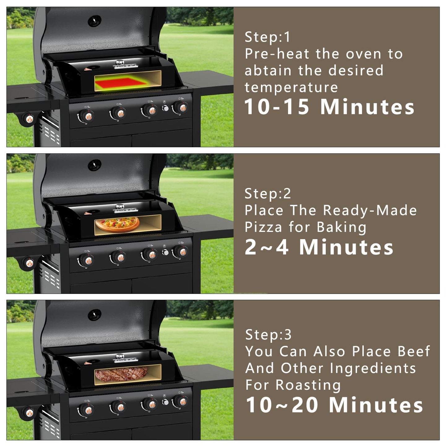 Outdoor Pizza Oven for Grill Top | Portable Wood Pellet Fired Pizza Maker