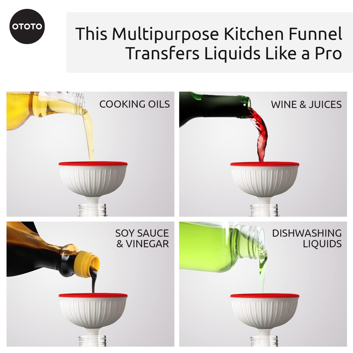 Foldable Small Kitchen Funnel - Mushroom