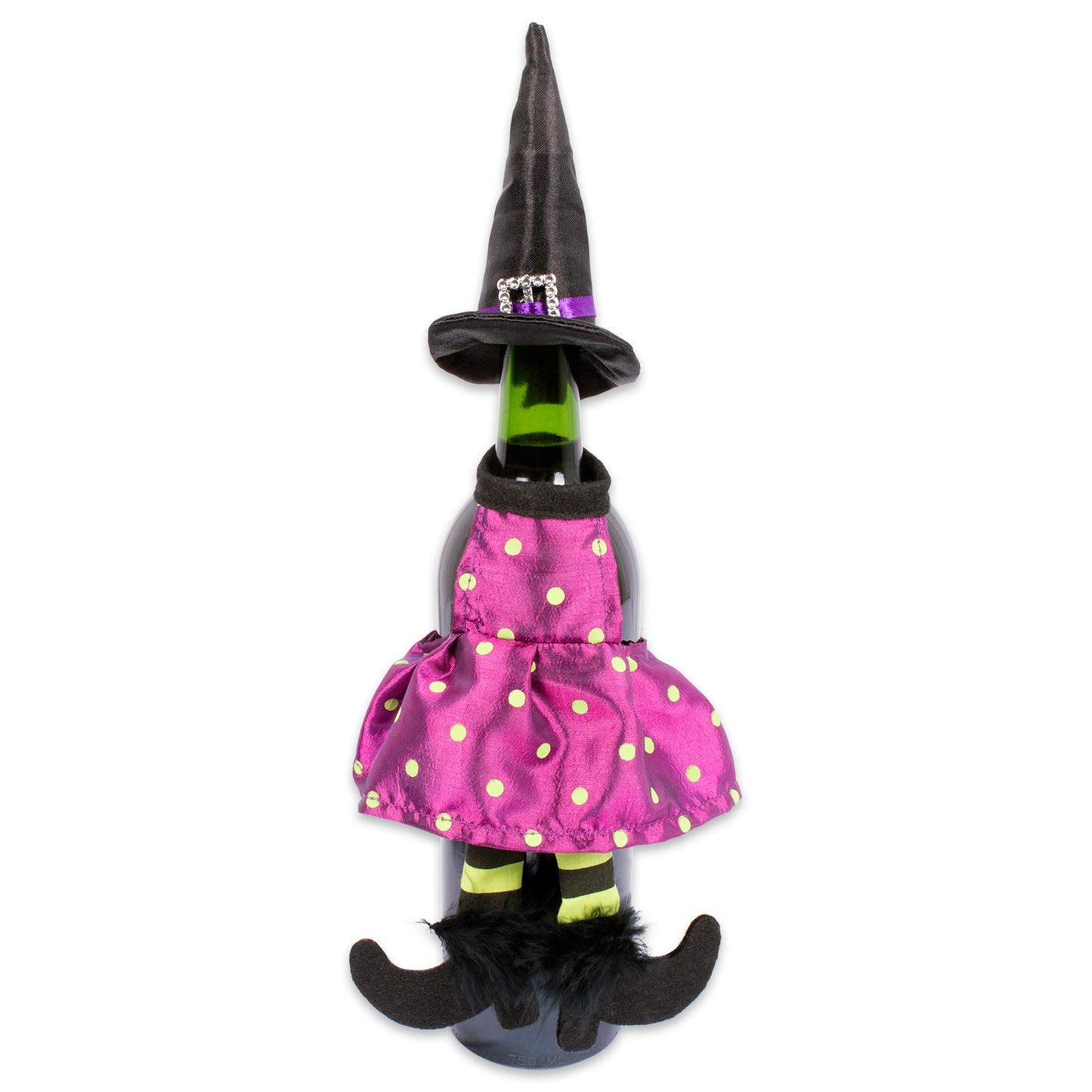Halloween Wine Bottle Covers - Bat Cape & Witch Outfit