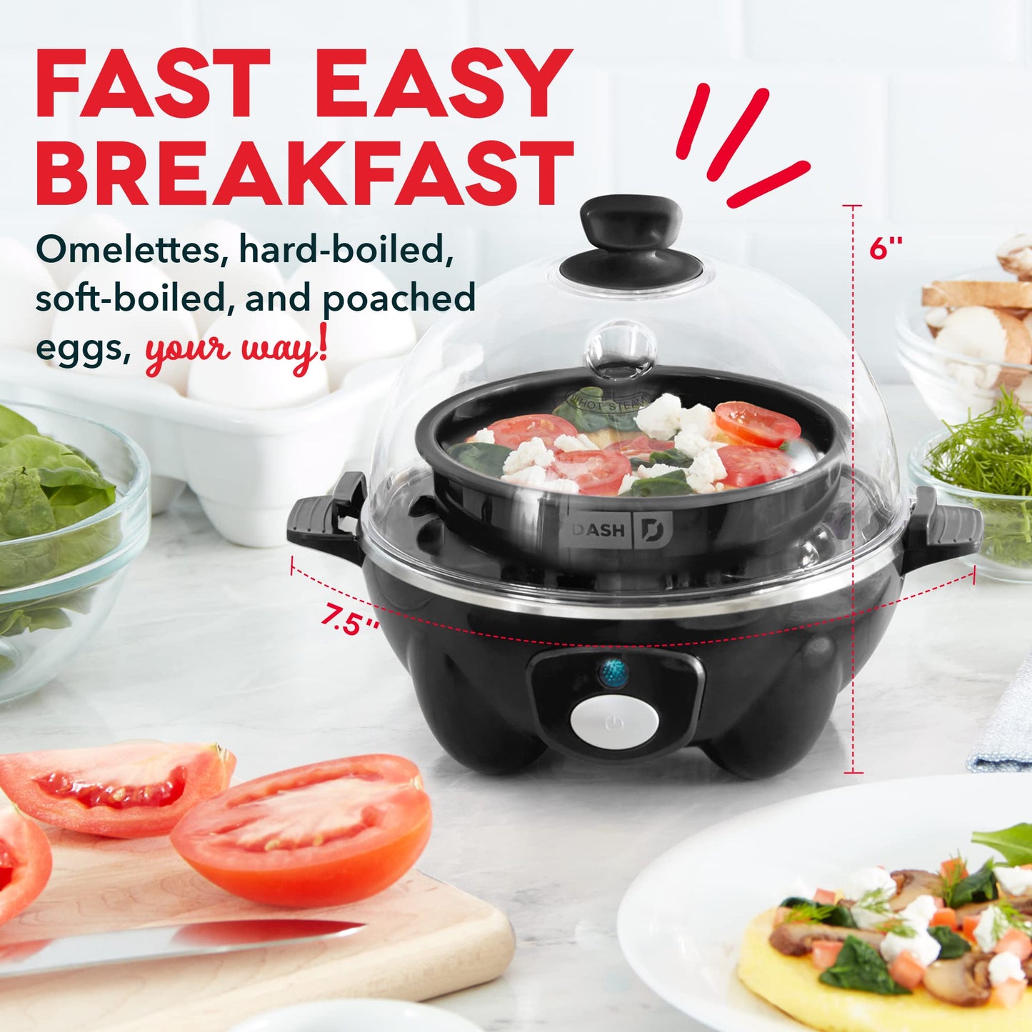 Rapid Egg Cooker - 6 Egg Capacity