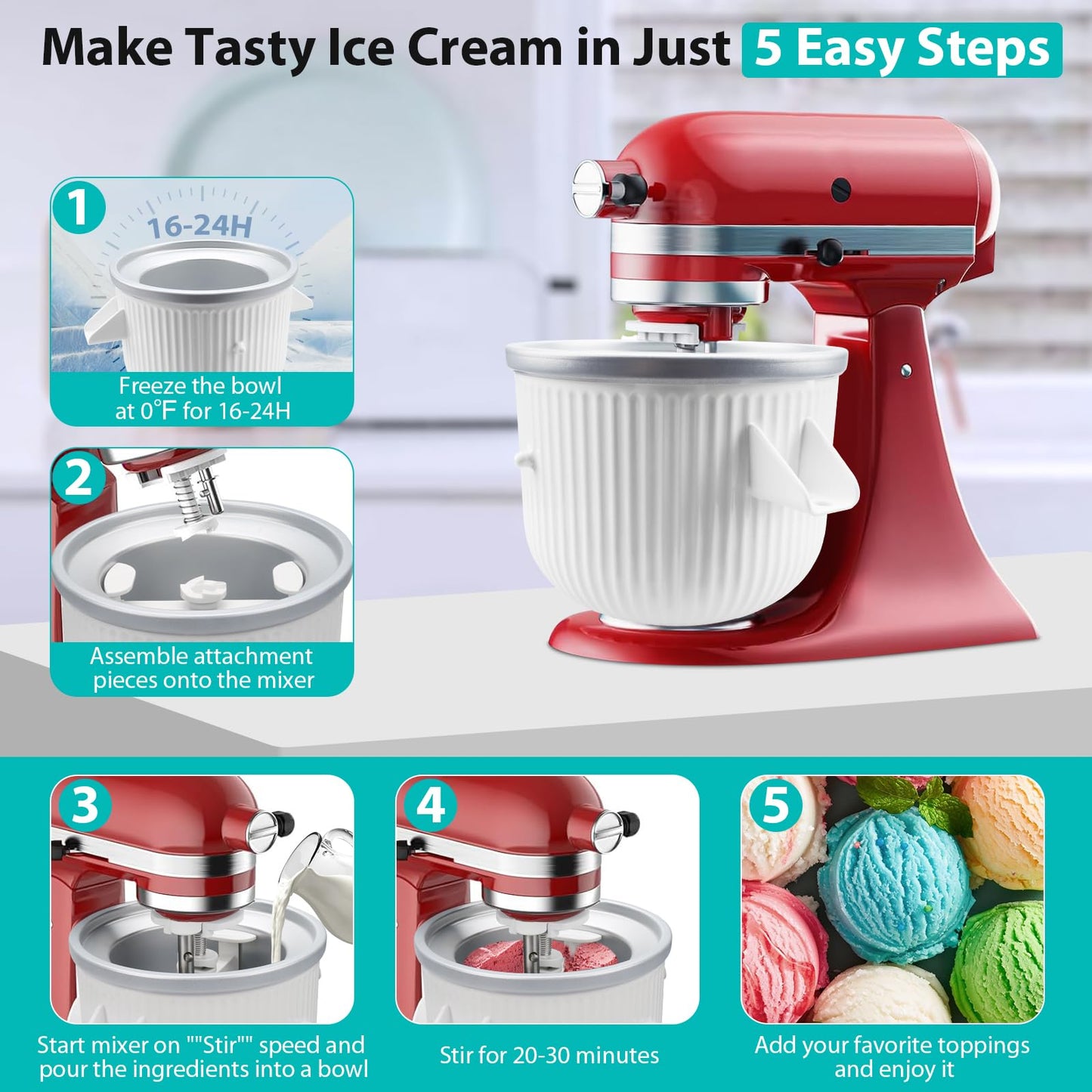 Versatile Ice Cream Maker Kitchen Aid Attachment