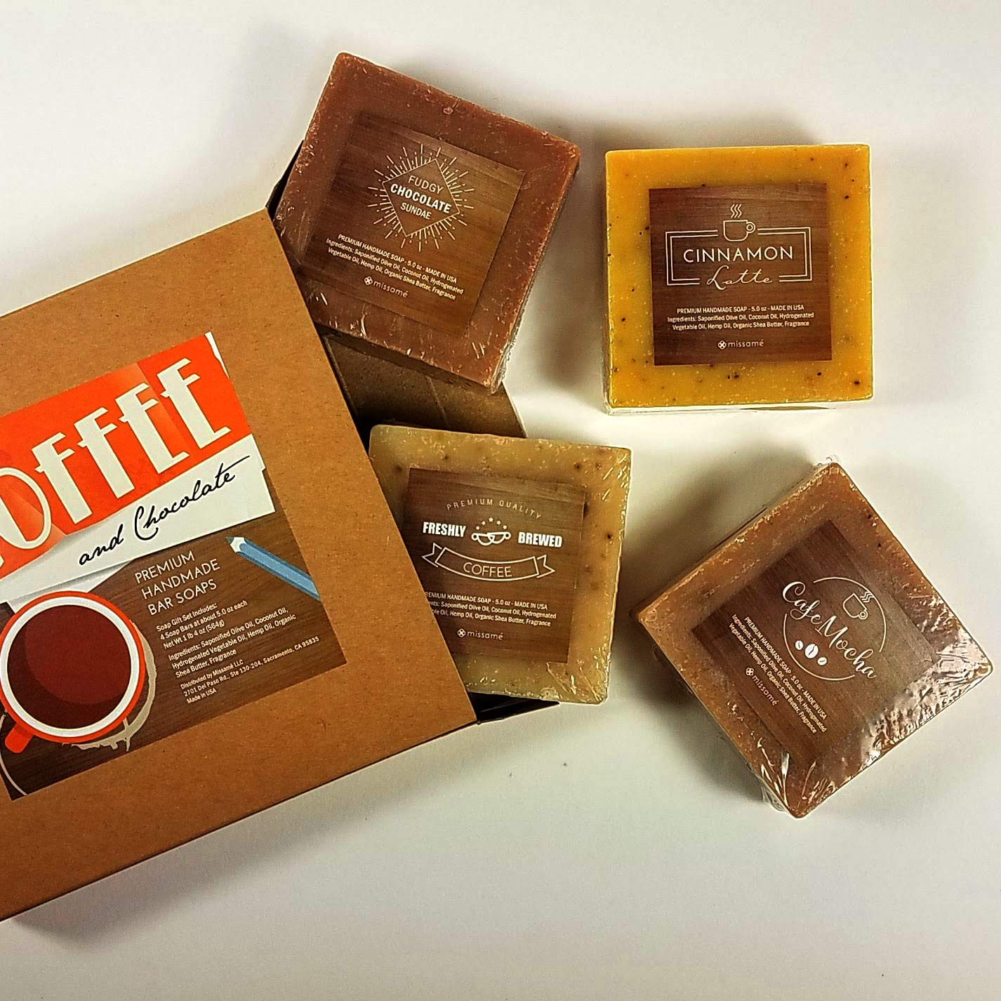 Handmade Bar Soap Gift Set - Coffee & Chocolate