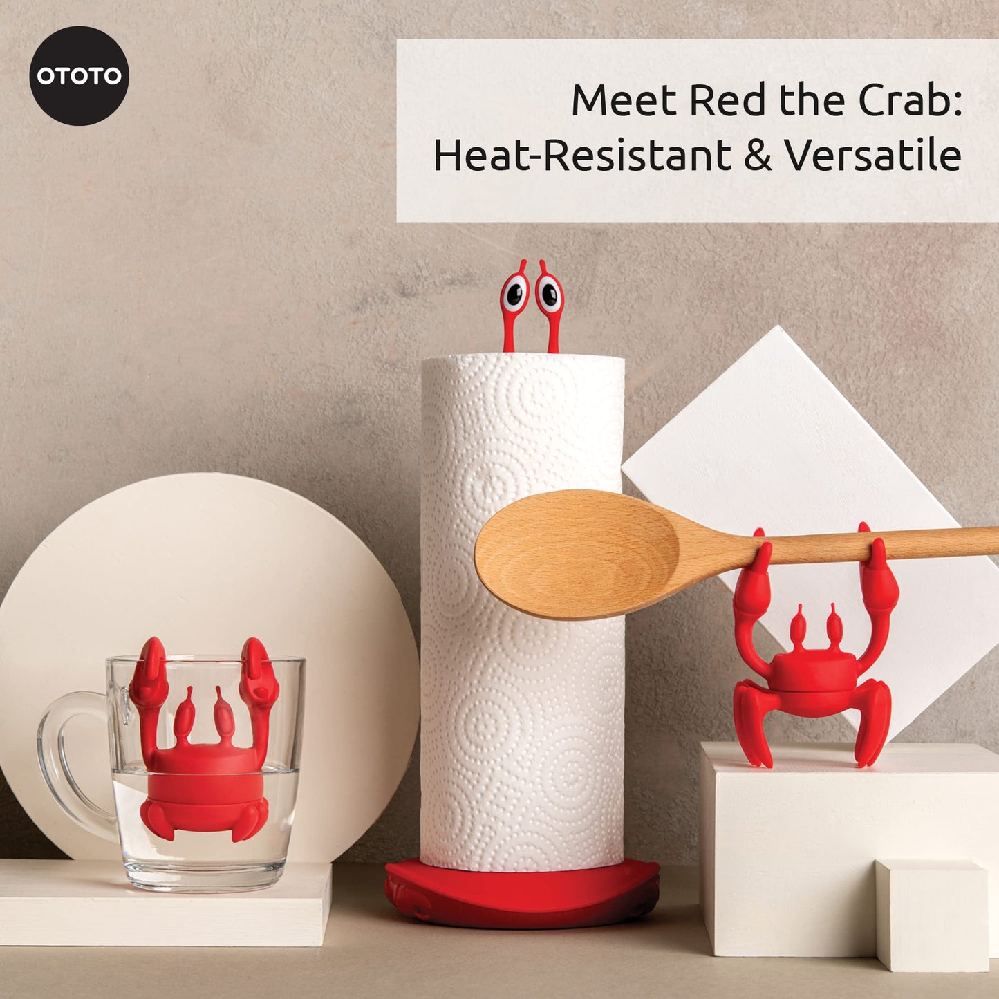 Red the Crab Silicone Utensil Rest - Spoon Holder