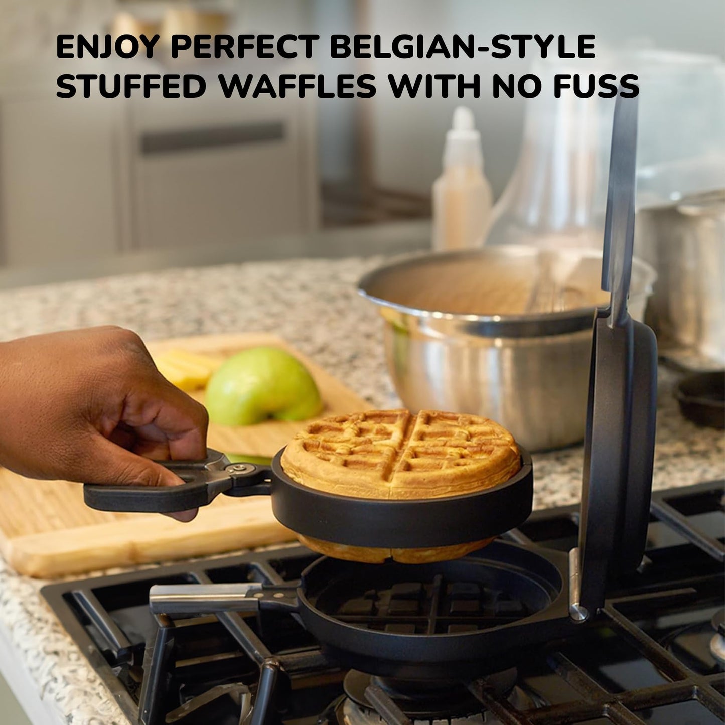 Stuffed Waffle Iron for Homemade Treats