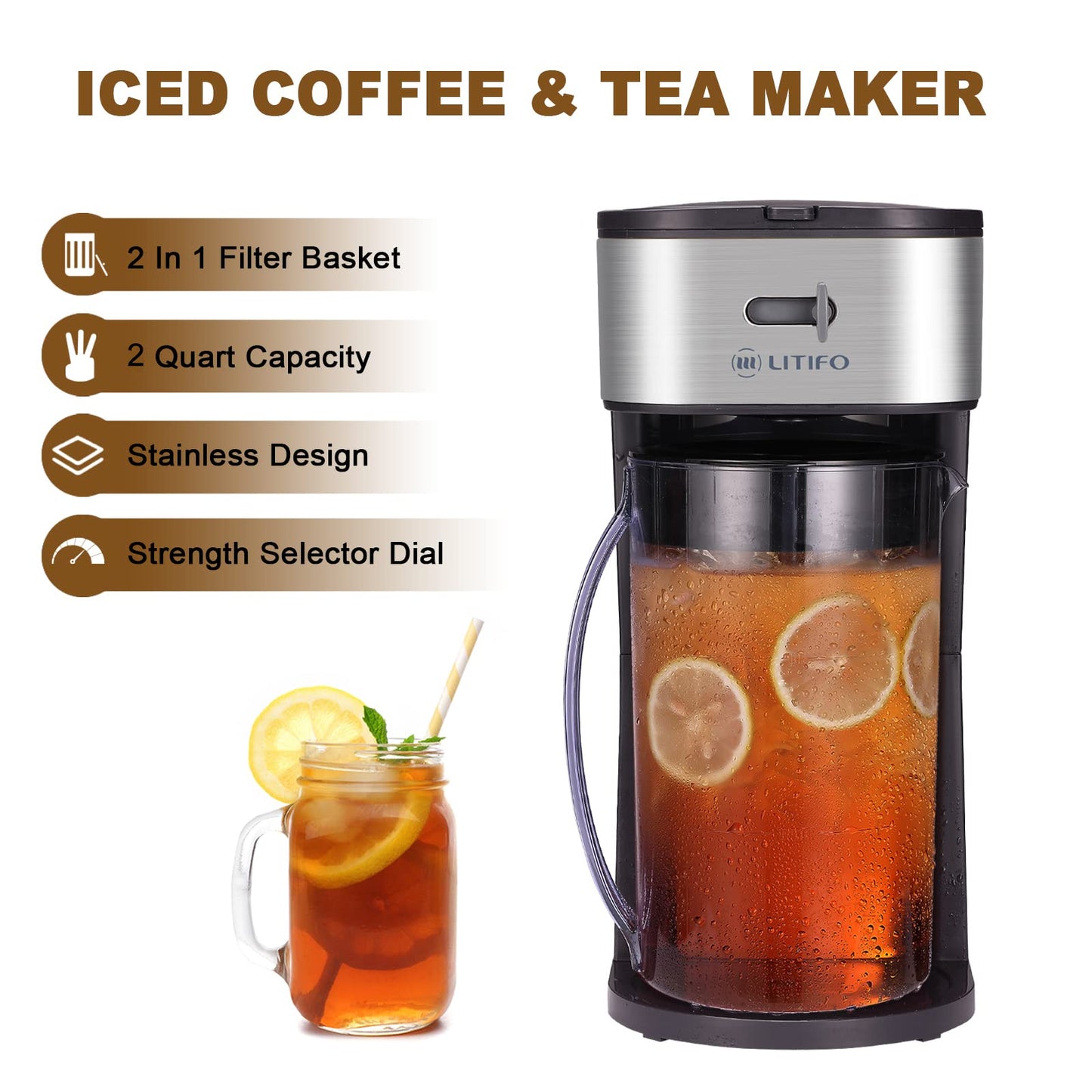 Iced Tea and Coffee Maker Brewing System