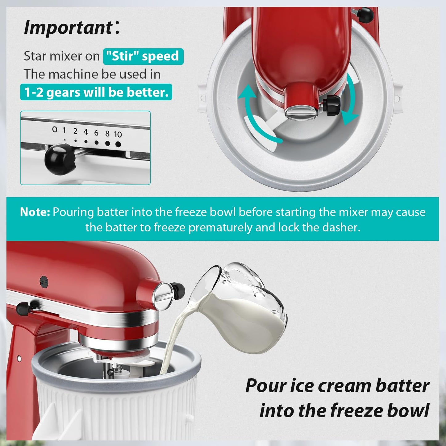 Versatile Ice Cream Maker Kitchen Aid Attachment