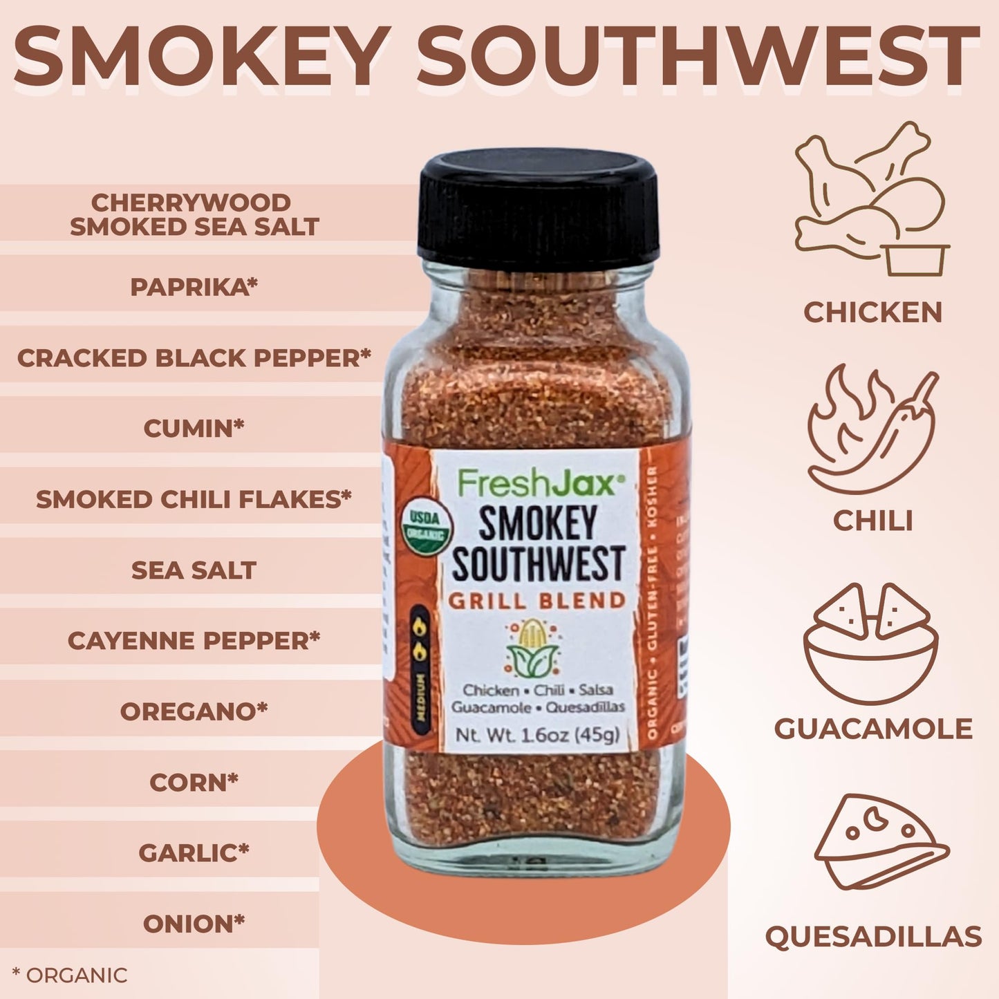 Smoked Seasoning Gift Set - 5 Organic Spices