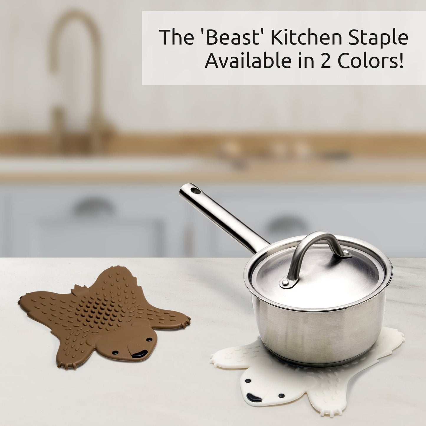 Trivet for Kitchen Counter - Grizzly White