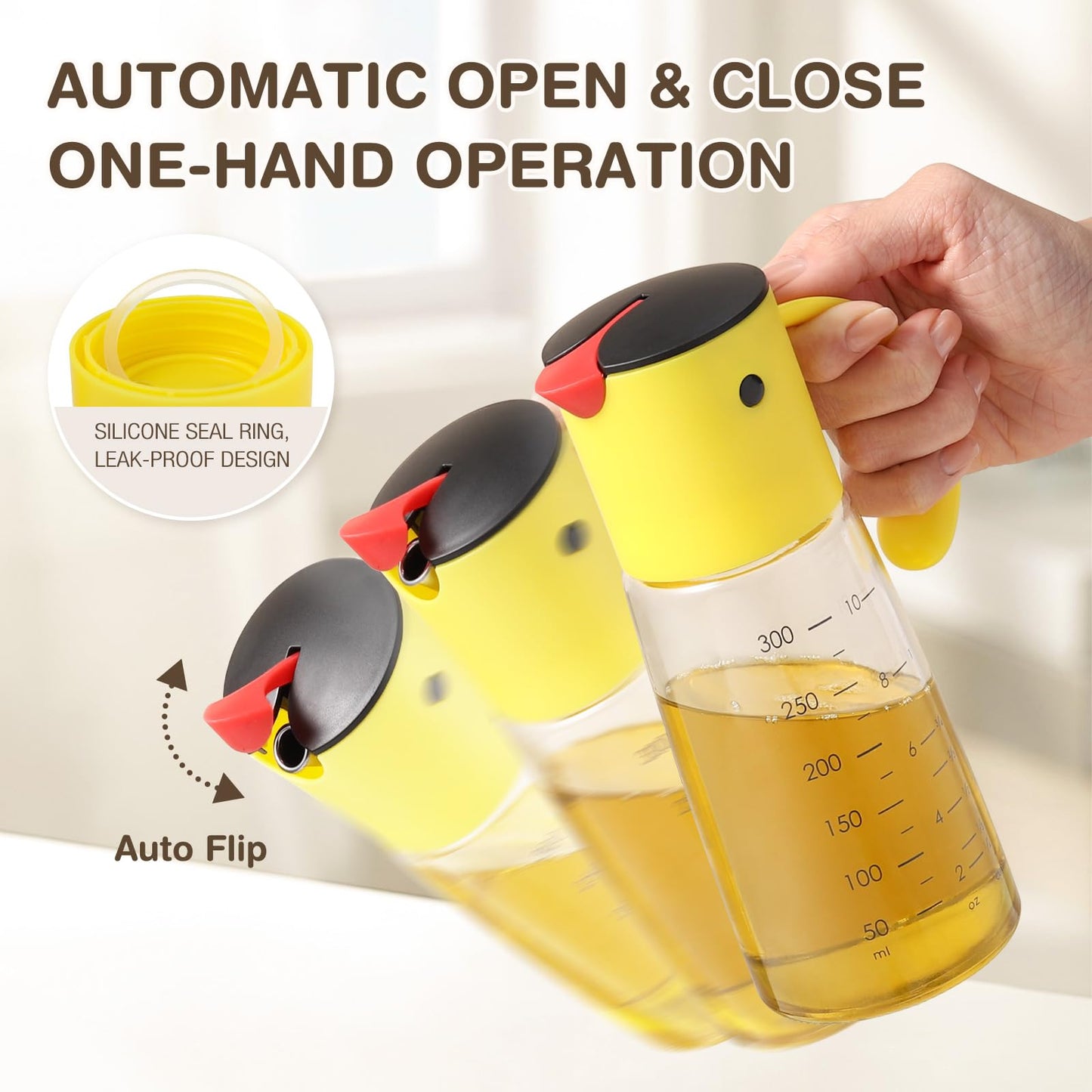 Olive Oil Dispenser Bottles - Set of 2