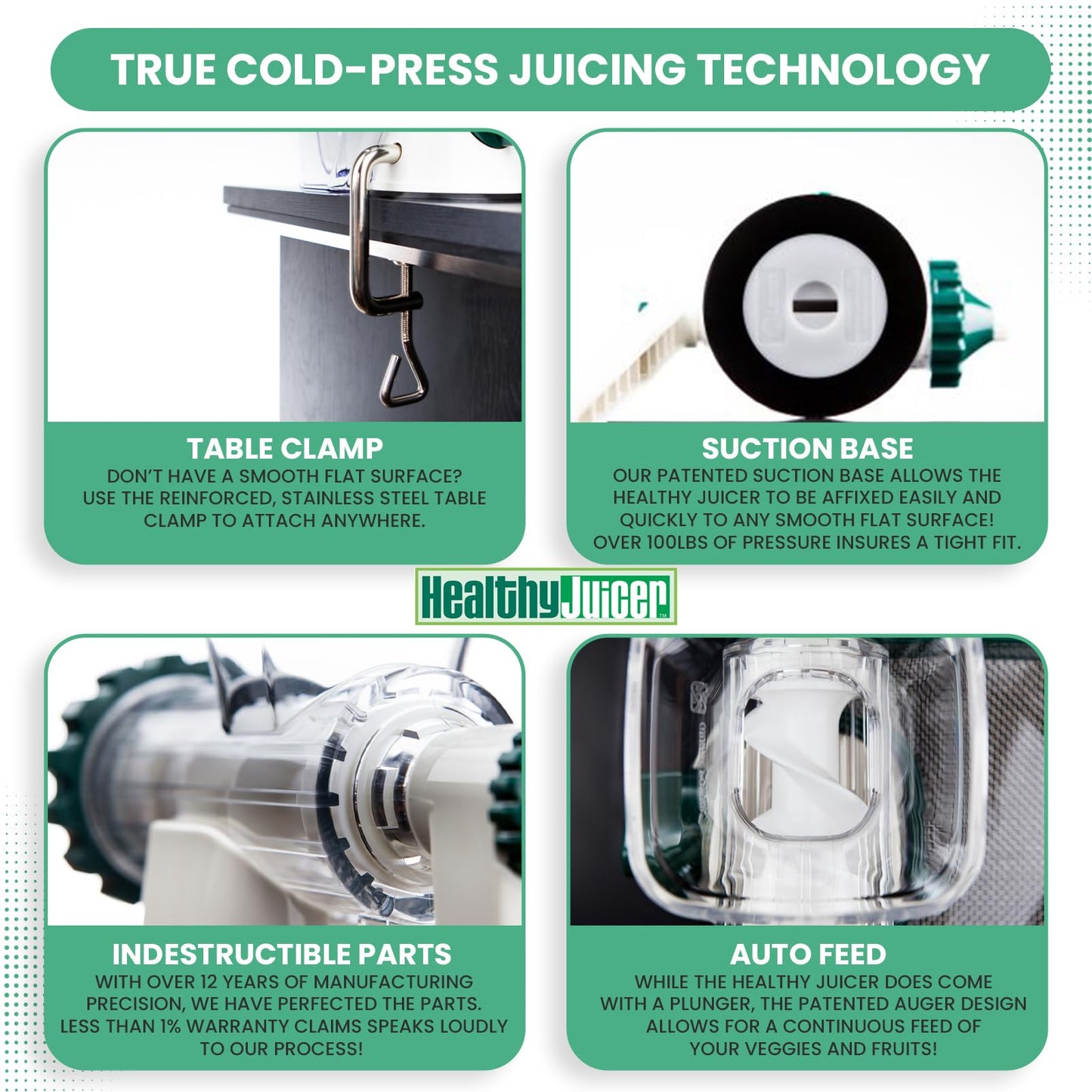 Healthy Juicer - Wheatgrass & Leafy Green Manual Juicer
