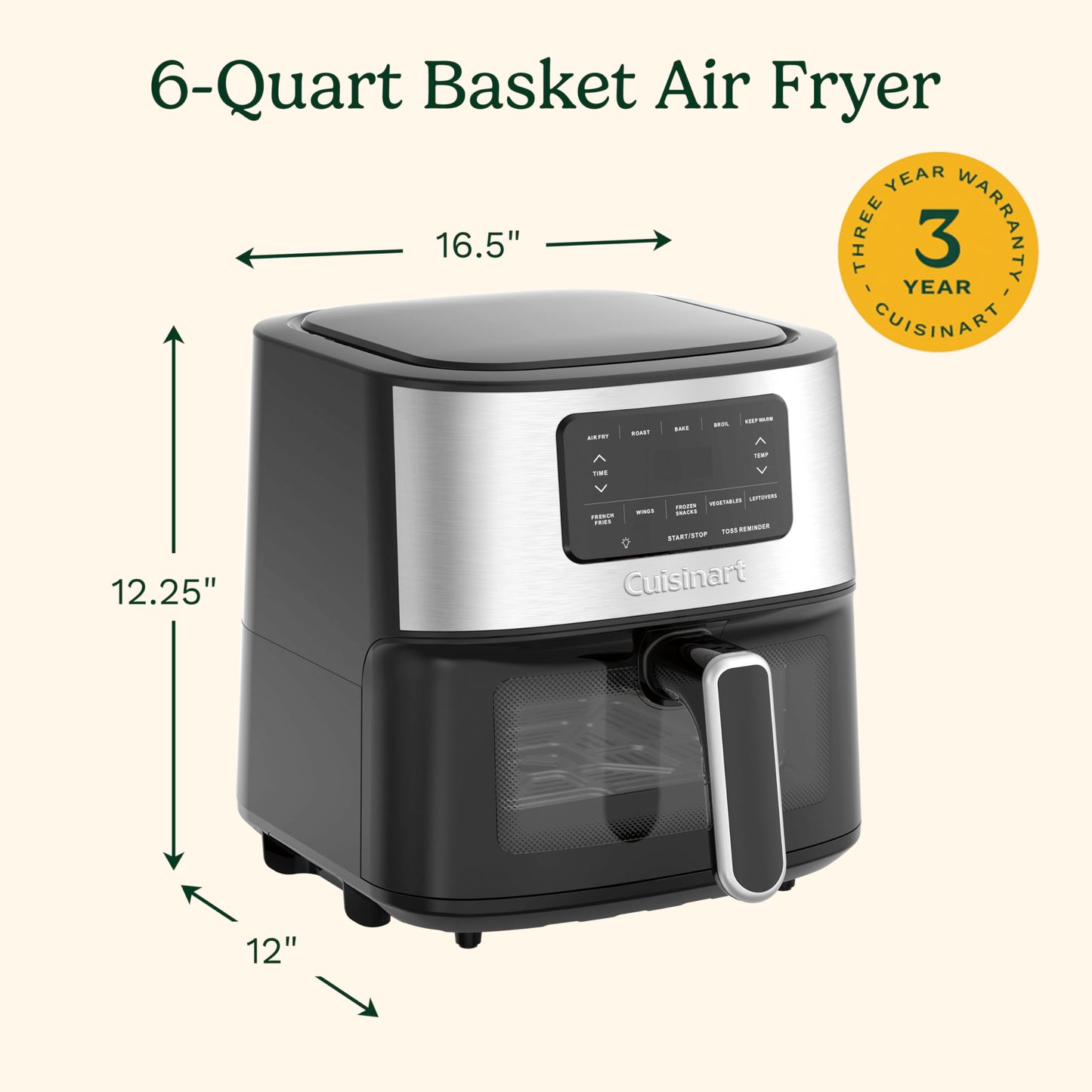 Cuisinart Air Fryer Oven - 6 Qt Stainless Steel