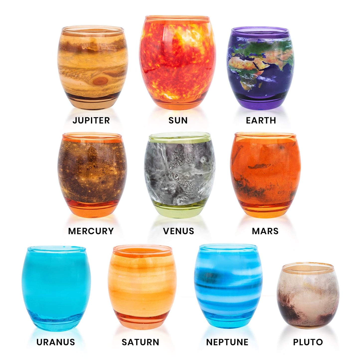 Solar System Planetary Glasses Set