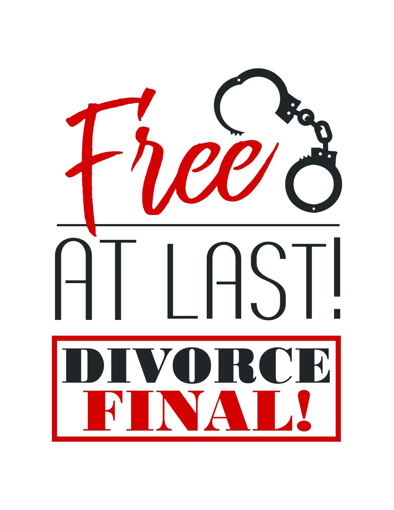Just Divorced Party Wine Bottle Labels - 4 Pack
